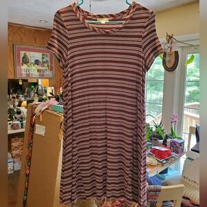 Love fire striped dress